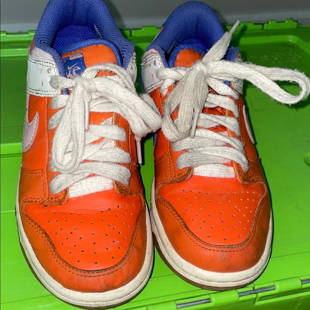 Nike Kids Orange and White Sneakers